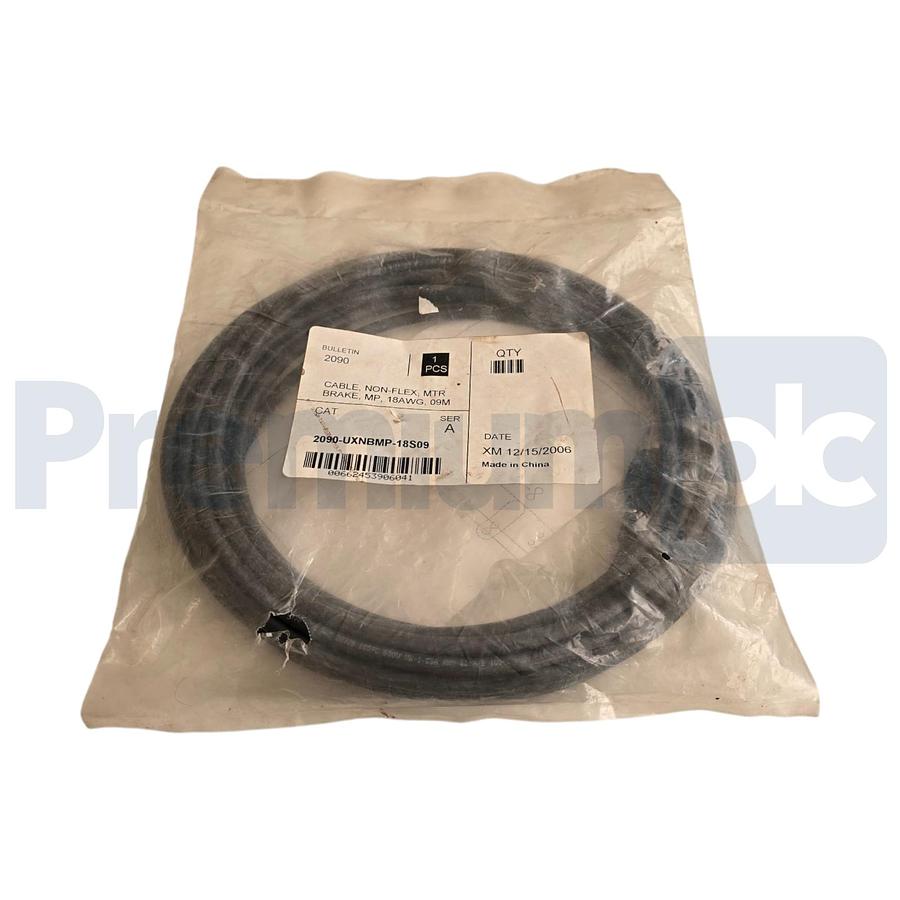 Used ALLEN BRADLEY 2090-UXNBMP-18S09 /A MP-Series 9m-LENGTH MOTOR BRAKE CABLE NSMP