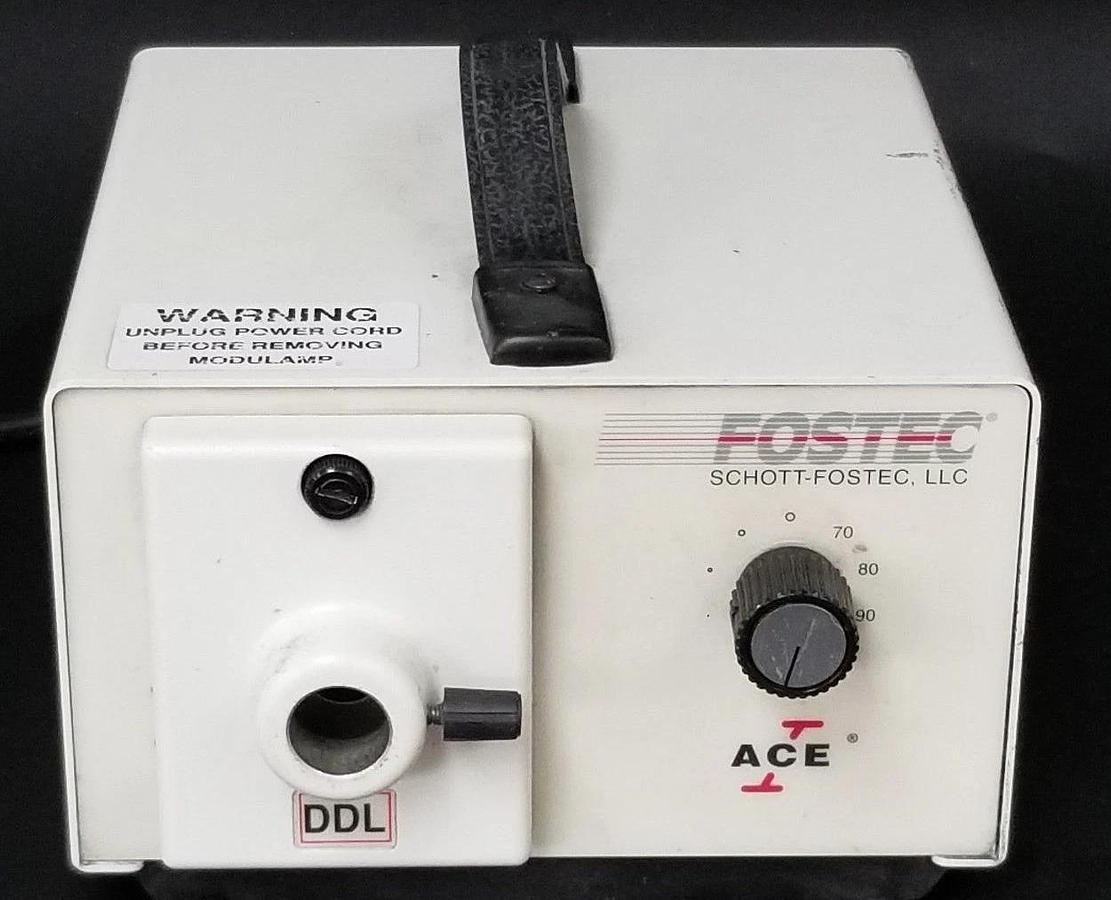 Used SCHOTT-FOSTEC ACE A20500.2 AC HALOGEN LIGHT SOURCE, 115V, DDL LAMP, A205002