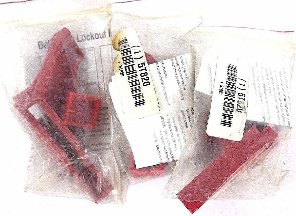 Used LOT OF 3 NEW BRADY 5T820 BALL VALVE LOCKOUT DEVICES