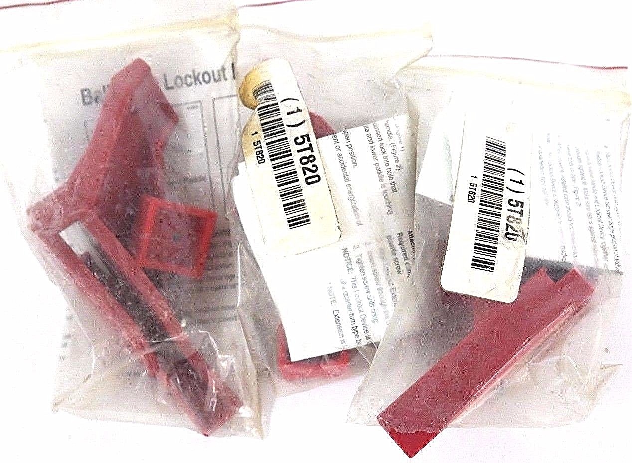 Used LOT OF 3 NEW BRADY 5T820 BALL VALVE LOCKOUT DEVICES