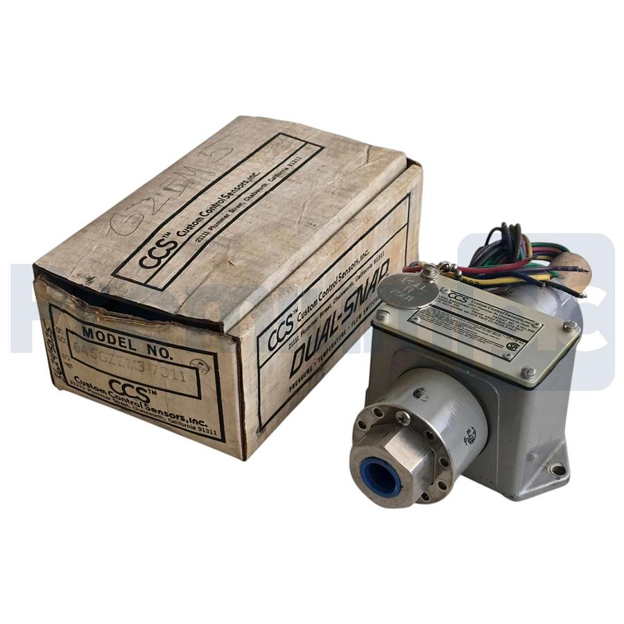 Used CCS Custom Control Sensors 646GZEM3-7011 Dual-Snap Ex Pressure Switch 45-375PSIG