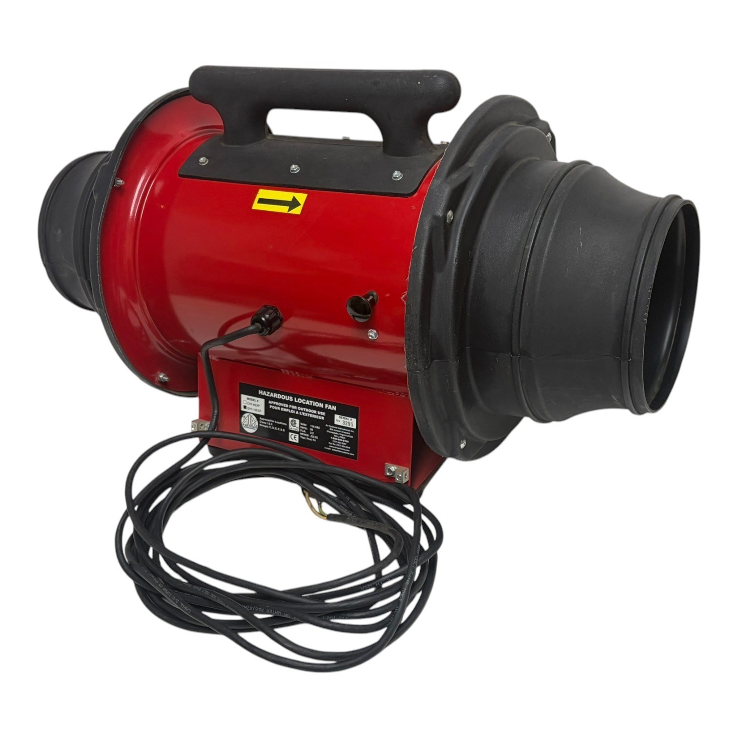Used Air Systems SVF-10EXP Hazardous Location Explosion Proof Axial Fan 115V Used