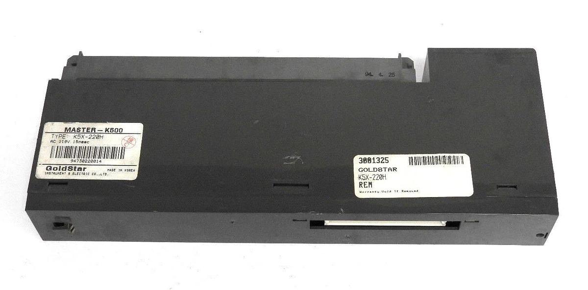 Used GOLDSTAR MASTER-K500 INPUT MODULE K5X-220H, 110VAC, 15MSEC