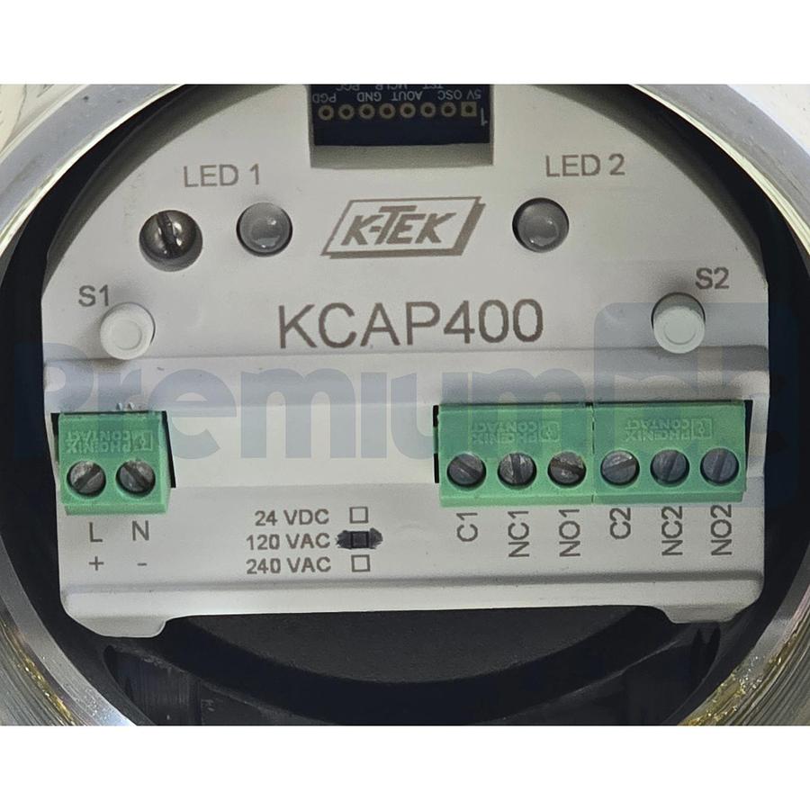 Used ABB K-TEK KCAP400.2.A1W.0750.S6.X.2.N2.X.X.X.X Capacitance Level Switch 3/4"NPT
