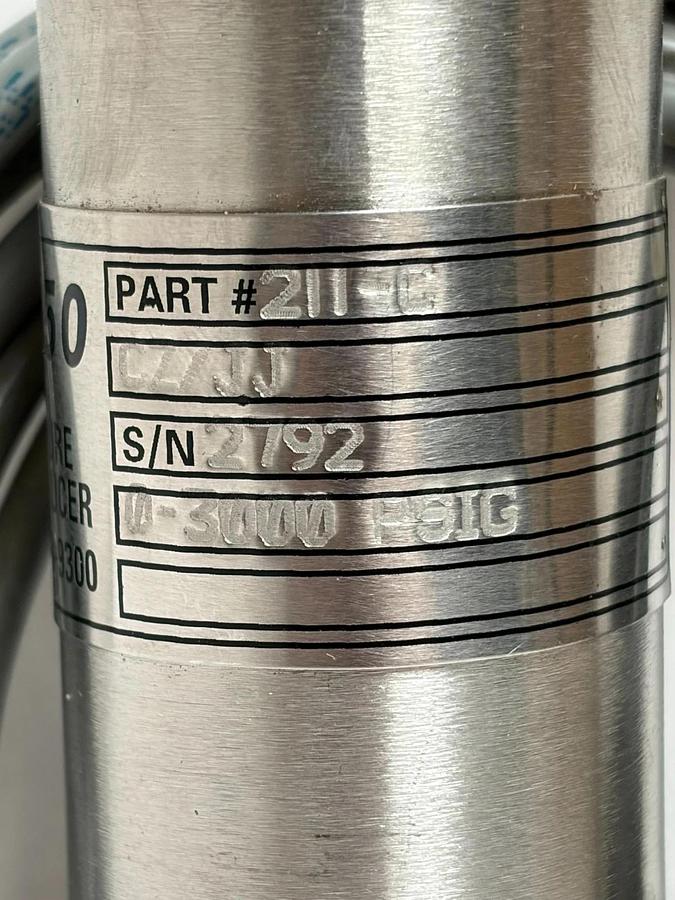 GP:50 211-C-RT-7/CZ/JJ Pressure Transducer 0-3000 PSIG Stainless New Calibration