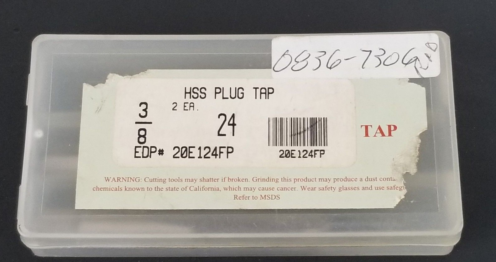 Used LOT OF 2 NEW DRILLCO 20E124FP 3/8" HSS PLUG TAPS 3/8-24 H3 HS