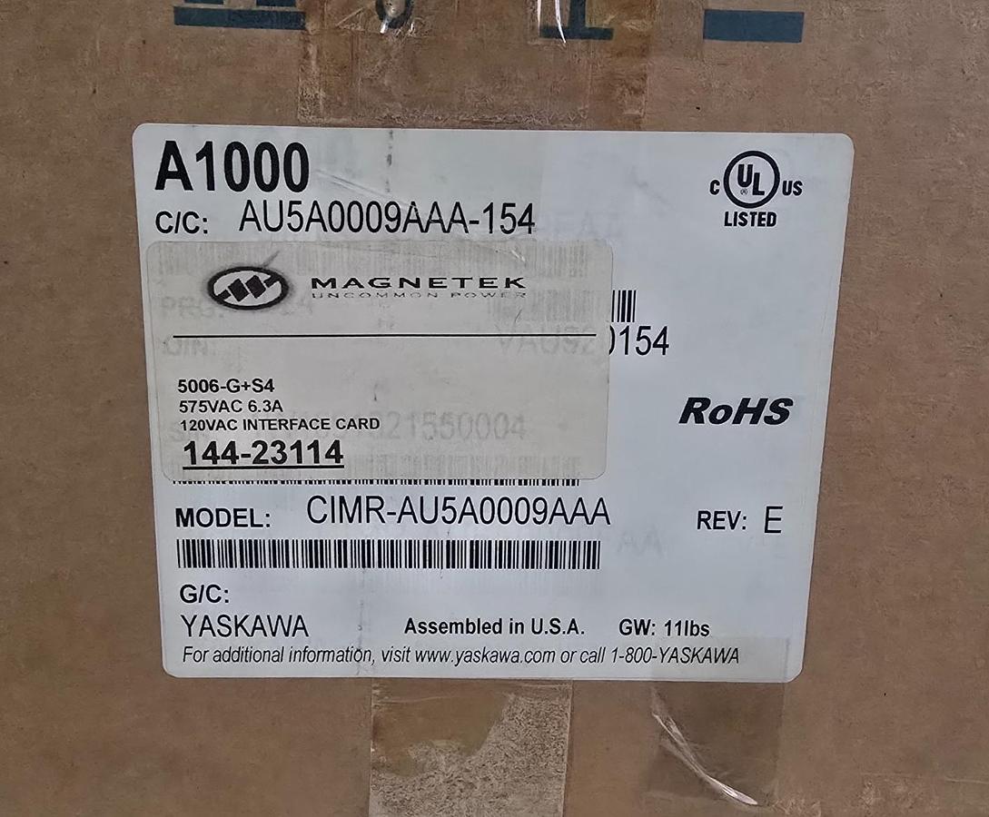 Used Magnetek 5006-G+S4 | CIMR-AU5A0009AAA IMPULSE G+ Series 4 Drive VFD 575V 5HP NEW