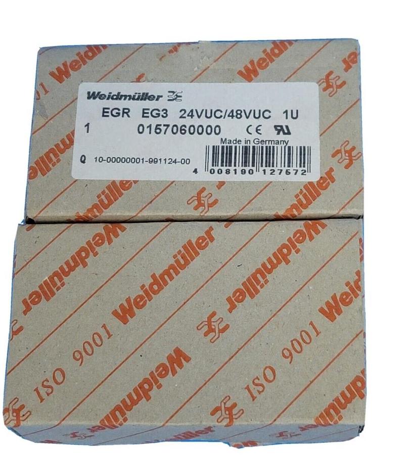 Used LOT OF 2 NEW WEIDMULLER EGR EG3 24VUC/48VUC 1U CONTACT RELAYS 15706