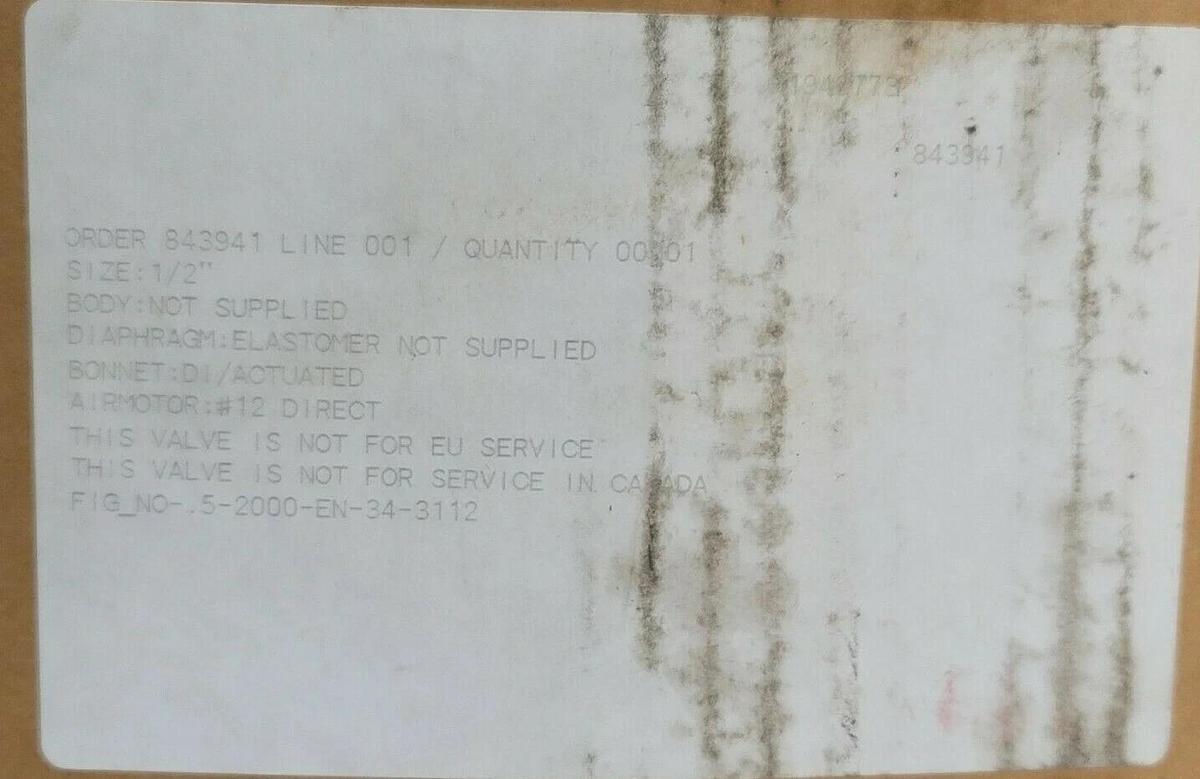 Used LOT OF 2 ITT ENGINEERED NO. 12 AIR MOTOR VALVES