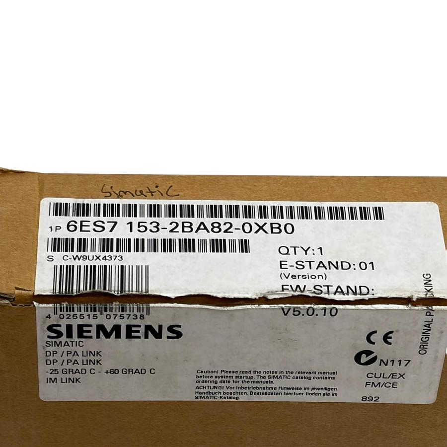 Used Siemens Simatic 6ES7153-2BA82-0XB0 ET 200M IM153-2 HF Outdoor Interface Module