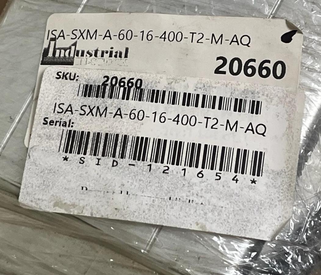Used IAI ISA-SXM-A-60-16-400-T2-M-AQ Linear Actuator | 60W Servo | 400mm Stroke
