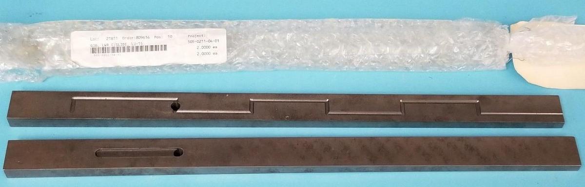 Used LOT OF 2 OKUMA 505-0211-04-01 LOWER C/ SLIDES, LU-15, GIB, 50502110401