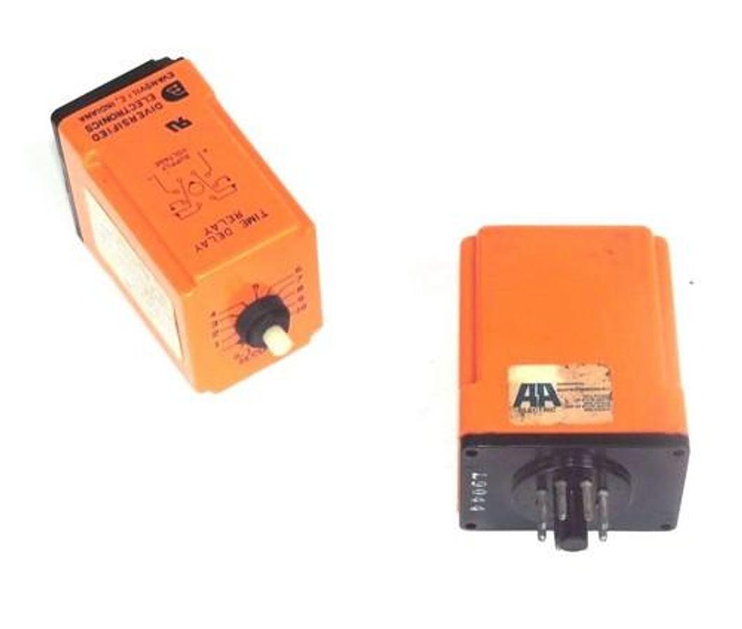 Used LOT OF 2 DIVERSIFIED ELECTRONICS TDT-24-AKA-010 TIME DELAY RELAYS TDT24AKAOIO