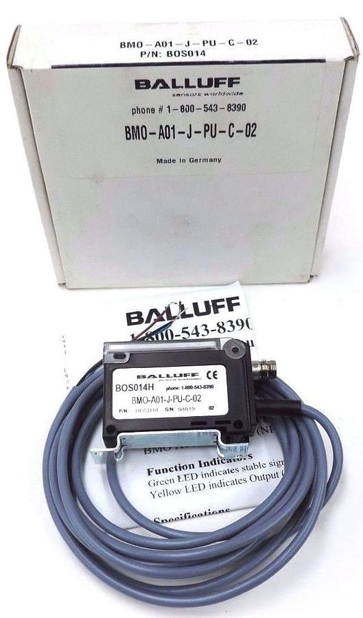 Used NIB BALLUFF BMO-A01-J-PU-C-02 MINIATURE PHOTOELECTRIC SENSOR BOS014H