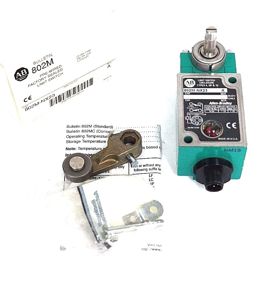 NIB ALLEN BRADLEY 802M-NX23 SER. A LIMIT SWITCH 802MNX23