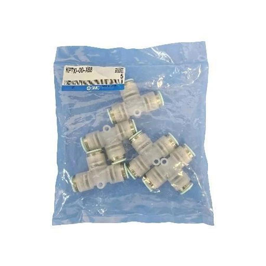 Used BAG OF 5 NEW SMC KPT10-00-X68 CLEAN ONE-TOUCH FITTINGS KPT1000X68