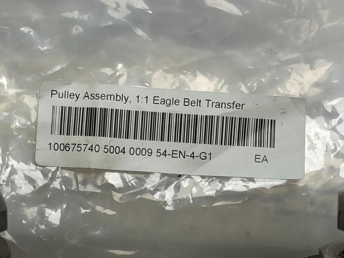 Used Lot of 2 Eagle Belt Transfer Pulley Assembly 1:1 V-Belt Idler with Grease Zerk