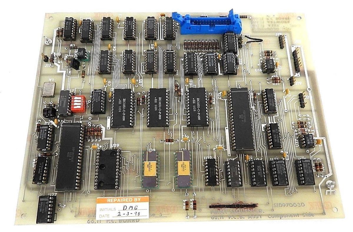 Used REPAIRED INK JET SID970030 PRINT SEQUENCER 62.11 P.C.B. ASSY