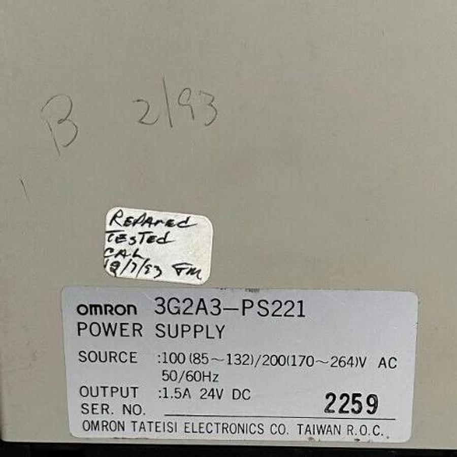 Used OMRON 3G2A3-PS221 / 3G2A3PS221 POWER SUPPLY 1.5A 50/60Hz