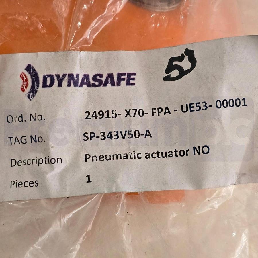Used Stubbe Dynasafe MV310 N/O DN25-DN32 Pneumatic Valve Actuator 110568 MV310-NO NEW