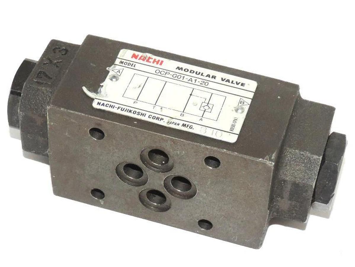 Used NACHI OCP-G01-A1-20 MODULAR VALVE OCPG01A120 PILOT OPERATOR VALVE