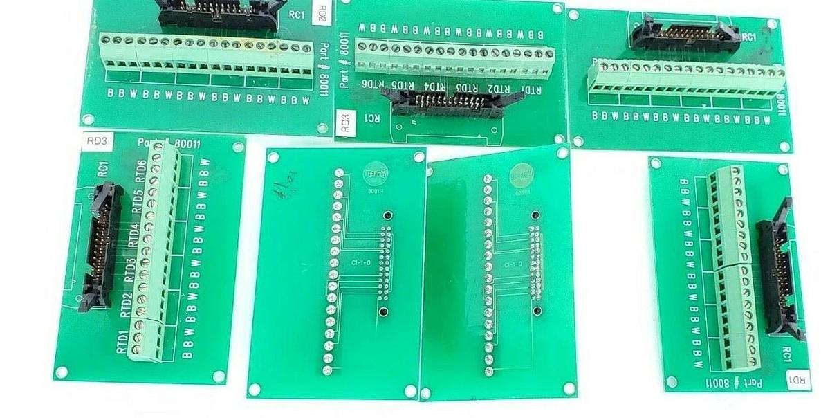 Used LOT OF 7 THERMON 80011 PCB CIRCUIT BOARDS 800114