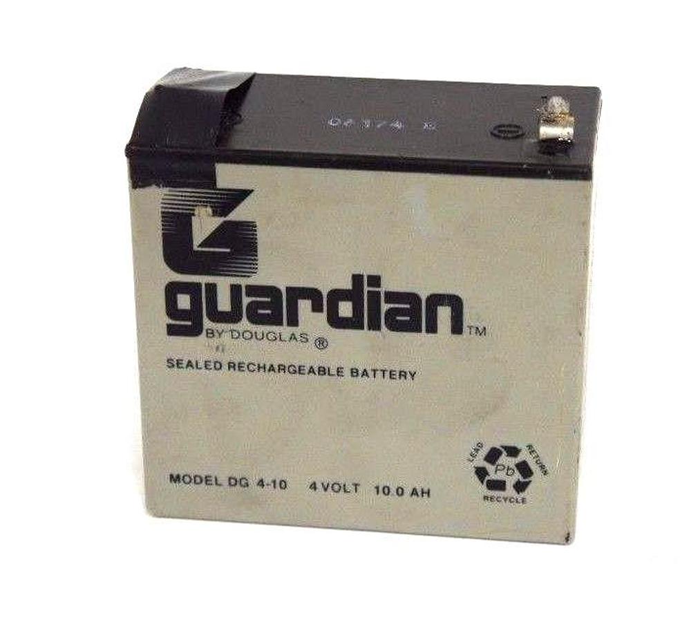 Used GUARDIAN BY DOUGLAS MODEL: DG 410 SEALED RECHARGEABLE BATTERY 4VOLT 10.0AH
