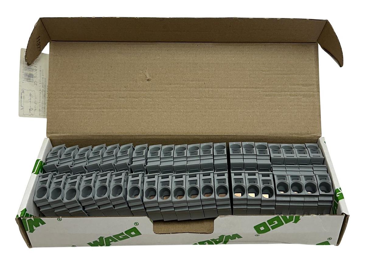 Used 20 WAGO 2016-1201 / 20161201 TOPJOB S 2-CONDUCTOR THROUGH TERMINAL BLOCKS NSMP