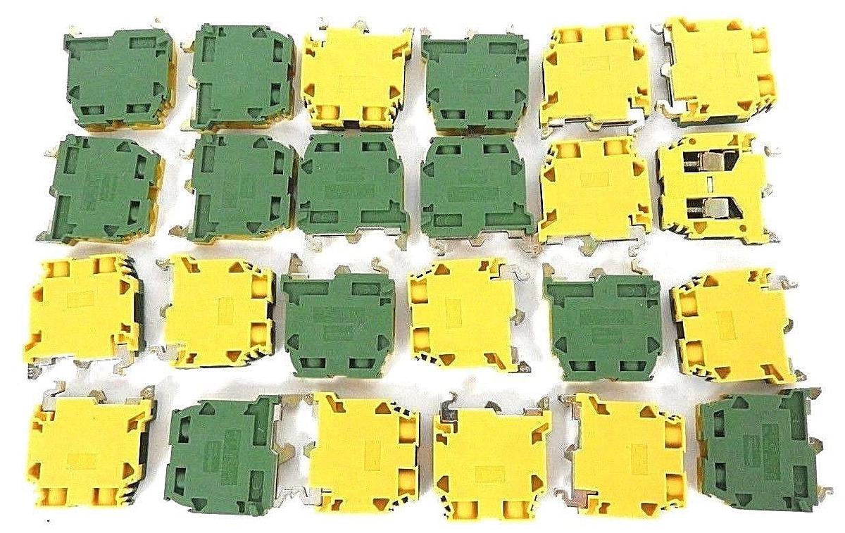 Used LOT OF 24 NEW ASEA BROWN BOVERI ENTRELEC M10/10P GROUND TERMINAL BLOCKS 22-6AWG