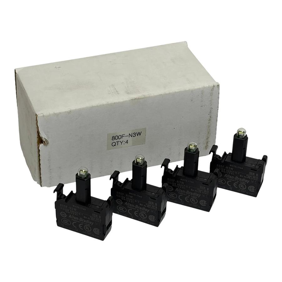 Allen Bradley 800F-N3W Integrated LED Module 24V White Lot of 4 New Surplus