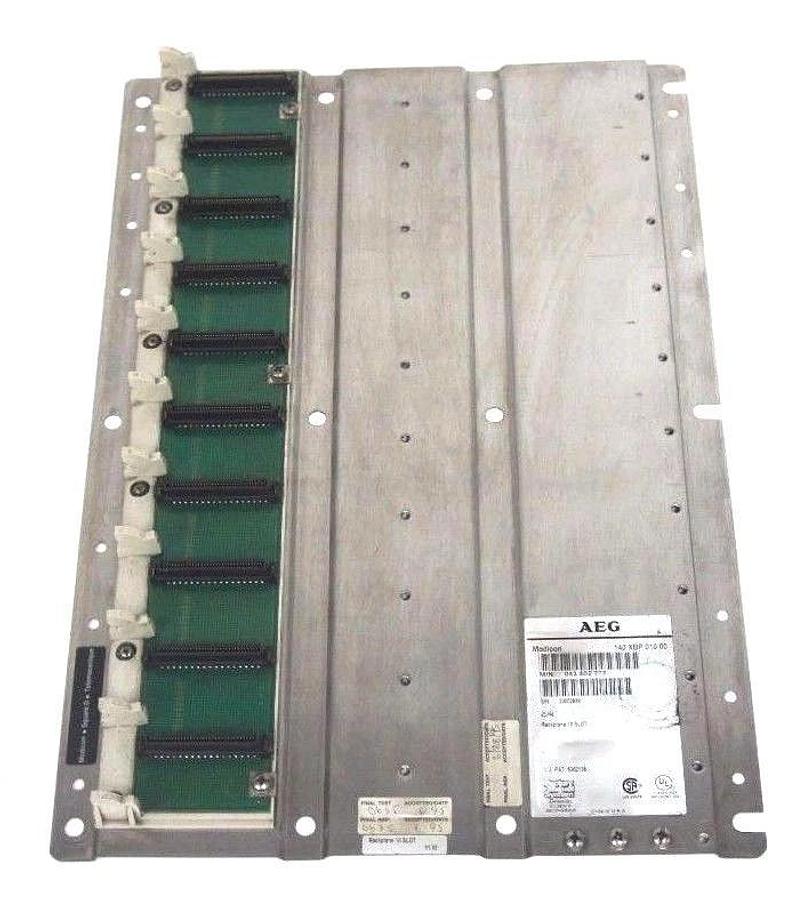 Used AEG MODICON 140XBP01000 BACKPLANE 10 SLOT M/N: 043502777