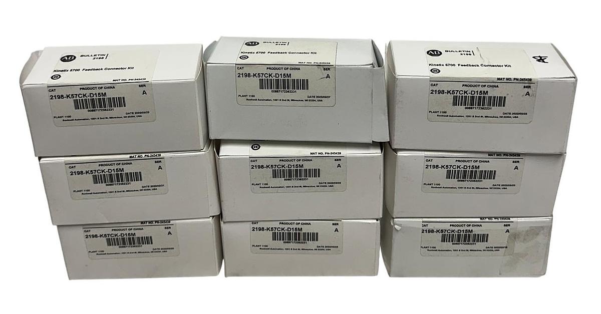 Used ALLEN BRADLEY 2198-K57CK-D15M /A Kinetix 5700 FEEDBACK CONNECTOR KIT OEM NSMP