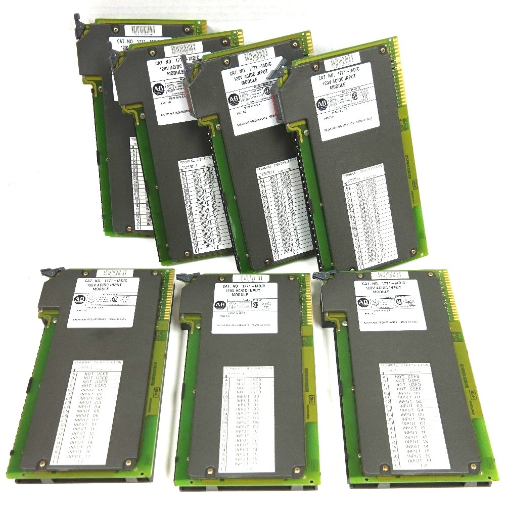 Used LOT OF 8 ALLEN BRADLEY 1771-IAD/C INPUT MODULES 1771IAD SERIES C