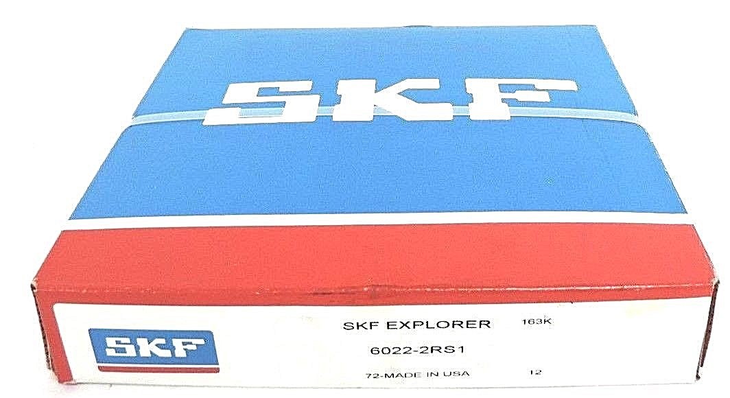 FACTORY SEALED SKF 6022-2RS1 BALL BEARING 110MM BORE 170MM OD 28MM W, 60222RS1