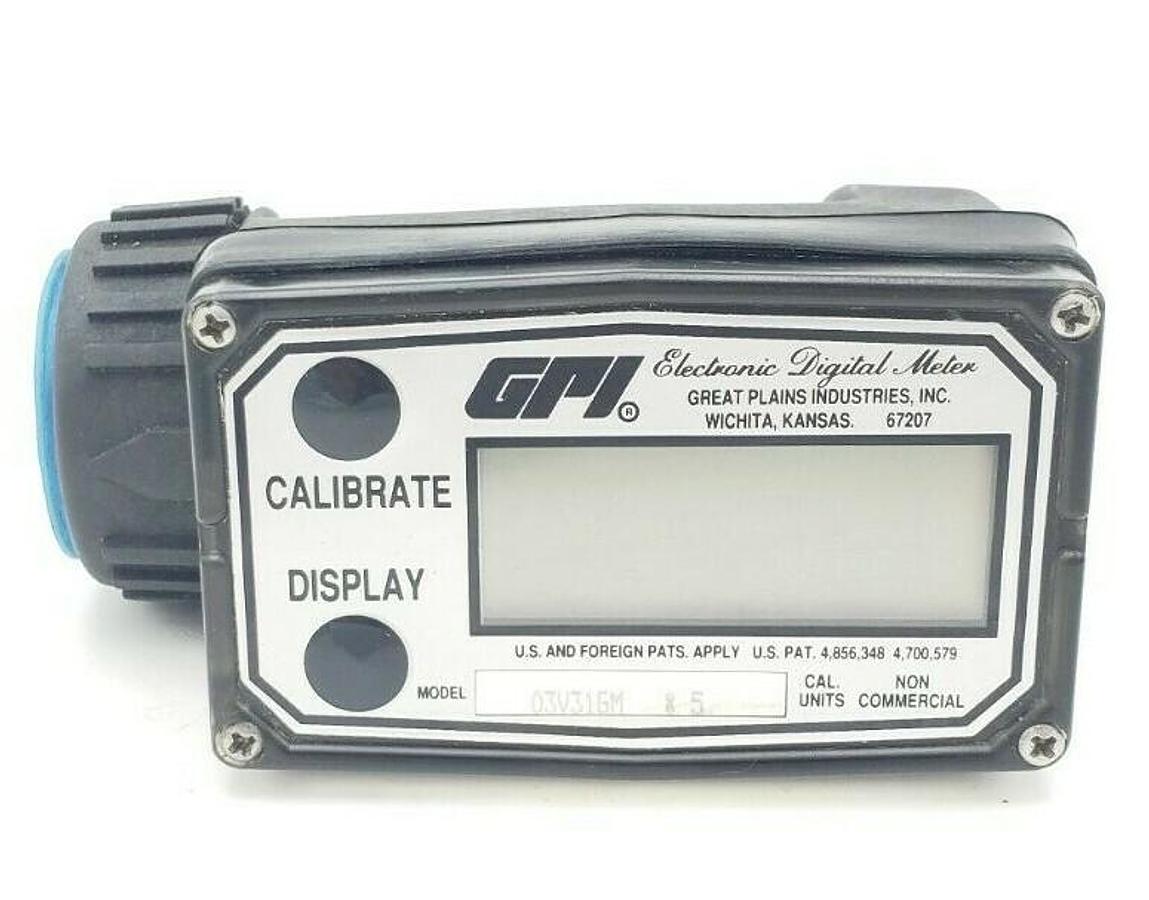 Used GPI MODEL 03V31GM ELECTRONIC DIGITAL FLOW METER 03V31GM*5