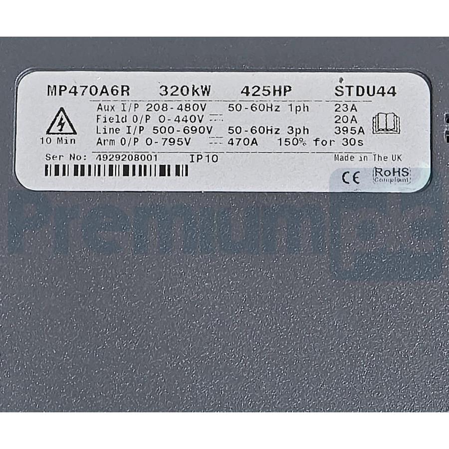 Emerson Control Techniques MP470A6R Mentor MP DC Drive 470A 425HP 690V NUPI