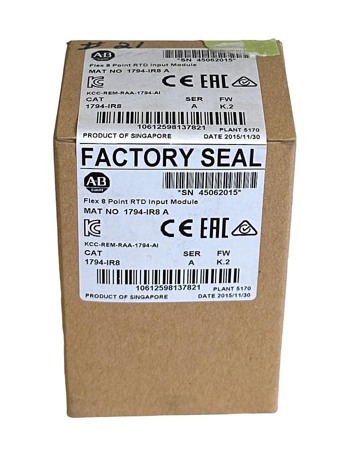 Used NEW SEALED ALLEN BRADLEY 1794-IR8 /A Flex I/O 8-PT RTD INPUT MODULE 1794IR8