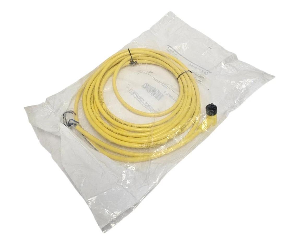 Used NEW ALLEN BRADLEY 889D-R4FC-5 QD CORDSET 889DR4FC5 4-PIN 5M LENGTH SER. B