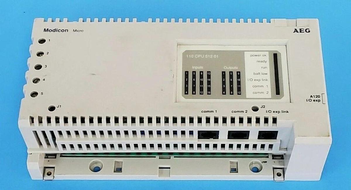 Used MODICON 110CPU51201 MICRO PLC 110-CPU-512-01 REV. 3.11, 115~ .3AMP 50/60HZ