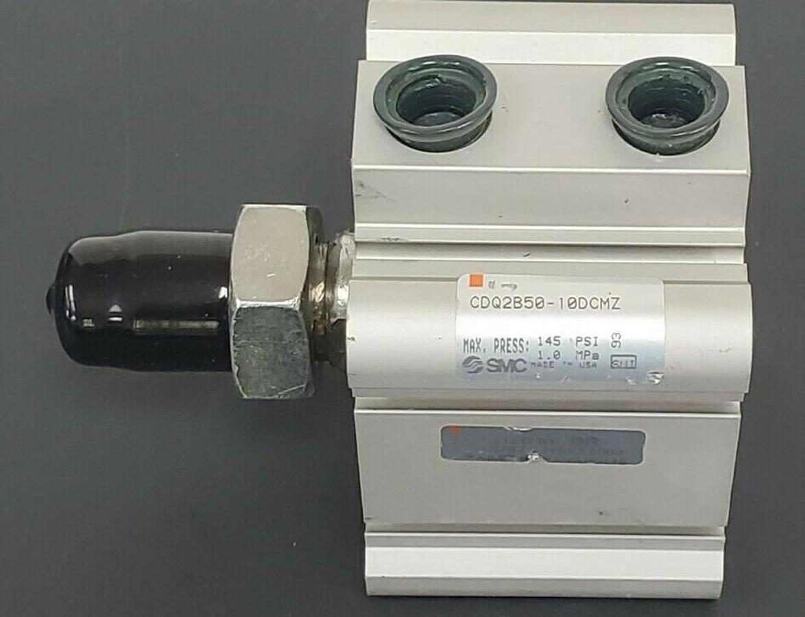 Used NEW SMC CDQ2B50-10DCMZ COMPACT AIR CYLINDER CDQ2B5010DCMZ, 145 PSI, 1.0MPa