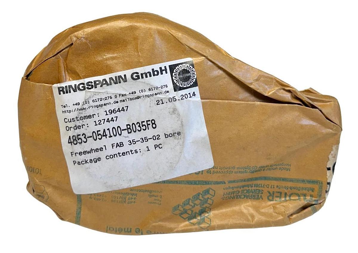 Used NEW RINGSPANN 4853-054100-B035F8 FREEWHEEL FAB 35-35-02 BORE CLUTCH NSMP