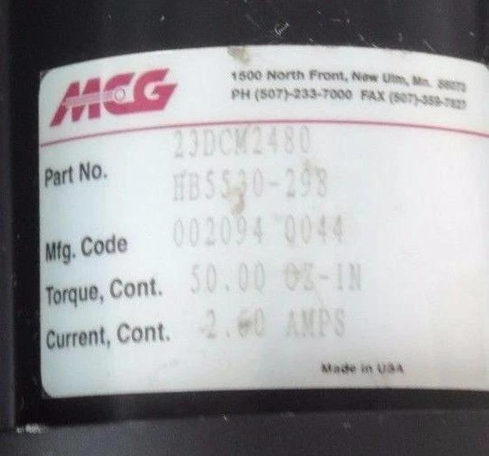 Used NORTH AMERICAN H5530E-S2N-0520 ACTUATOR W/ MCG 23DCM2480 HB5530-298