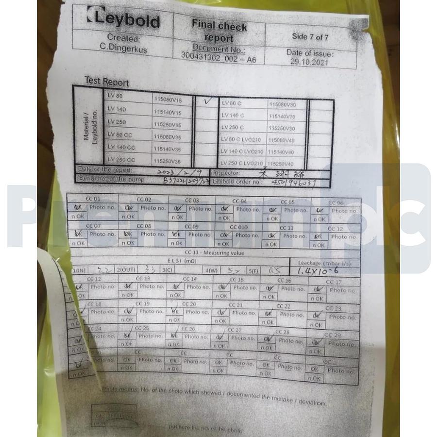 Leybold LEYVAC LV80 | LVO 410 Dry Screw Vacuum Pump 115080V15 80 m³/h | 96 m3/h