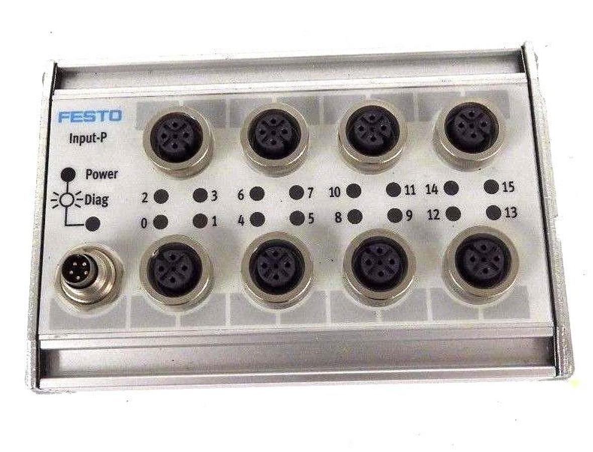Used FESTO CP-E16-M12X2-5POL INPUT MODULE 175561 CPE16M12X2