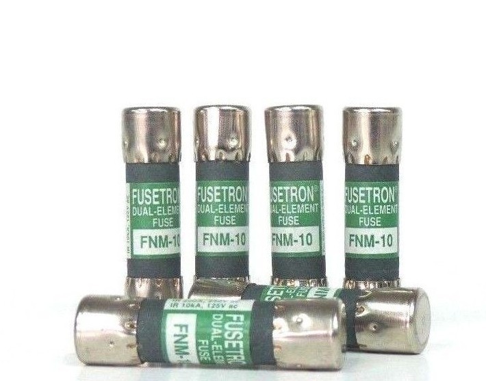Used LOT OF 6 NEW BUSSMANN FUSETRON FNM-10 DUAL-ELEMENT FUSES, FNM10
