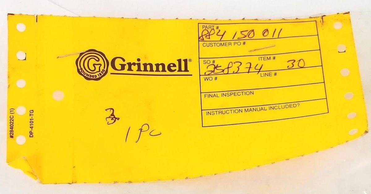 Used NEW GRINNELL MECHANICAL 884 150 011 ROD 884150011