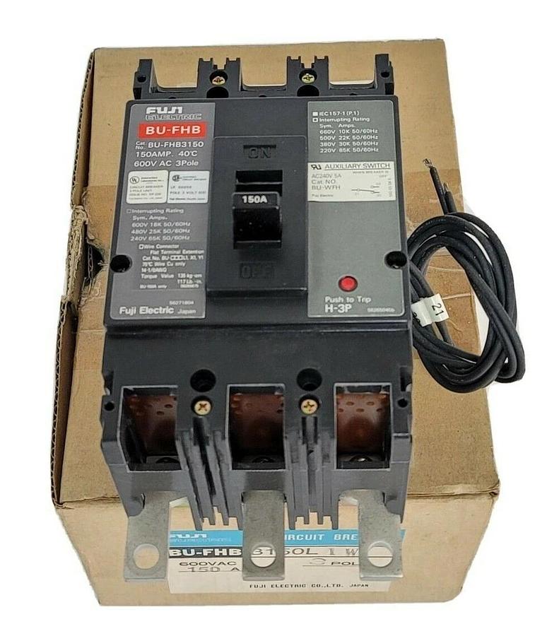 Used NIB FUJI ELECTRIC BU-FHB3150L 1W CIRCUIT BREAKER BU-FHB 600VAC 150A 3P
