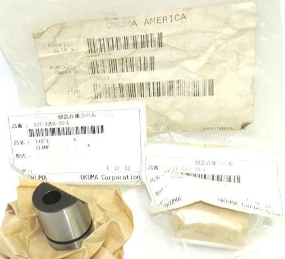 Used LOT OF 2 NEW OKUMA 127-3353-73-1 CLAMPS, 1273353731