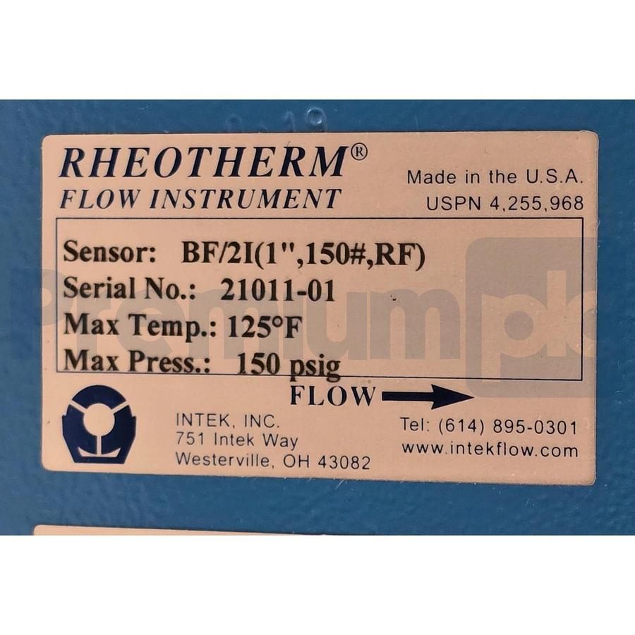 Intek Rheotherm 400-X-BF/2I Dispersion Flow Switch | 120VAC | 1" 150# RF BF/2I