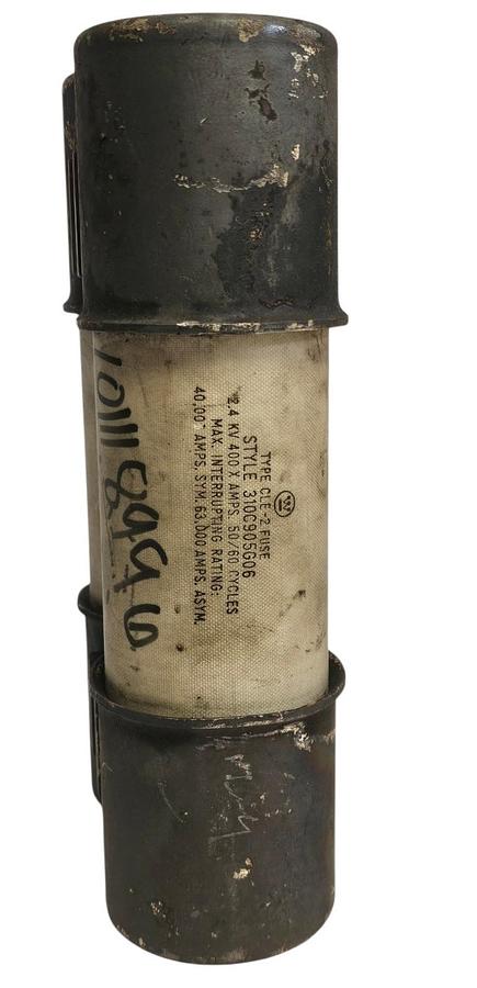 Used WESTINGHOUSE CLE-2 FUSE STYLE 310C905G06 2.4 KV 400 X AMPS. 50/60 CYCLES CLE2